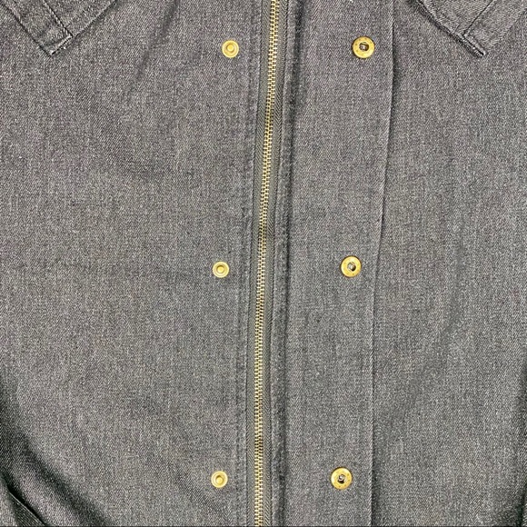 New With Tags Zaful Denim Army Jacket Military - Picture 7 of 8